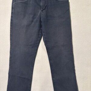 Mens Adriano Goldschmied AG Jeans 34x27 Everett Slim Straight Navy Blue Denim